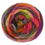 Lana Grossa Colorissimo 219 Grå/Mørk brun/Fiolett/Rødfiolett/Oransje/Rød/Gul/Lys grønn/Rosa/Myntegrå/Korall