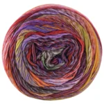 Lana Grossa Colorissimo 214 Brunoransje/Rødbrun/Kobberrød/Syrinlilla/Aubergine/Grønn grå/Oliven