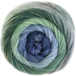 Lana Grossa Cool Wool Big Color 4038 Grønngrå/lysegrå/mørkegrå/koksgrå/skifergrå