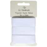 Go Handmade Elastisk Bånd: 3 m x 20 mm, Hvit