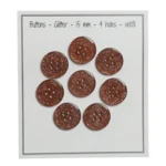 Go Handmade Glitterknapper Kobberbrun