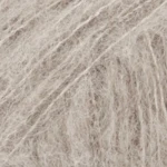 DROPS BRUSHED Alpaca Silk 02 Lys grå (Uni colour)