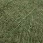 DROPS BRUSHED Alpaca Silk 32 Mosgrønn (Uni colour)