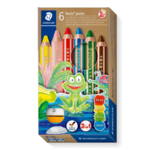 STAEDTLER Buddy 3-i-1 fargestifter, 6 stk