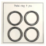 Go Handmade Metal O-ring, 4 stk, 30mm 50 Sølv