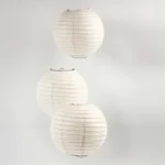 Papirlampe, 20 cm, 1 stk Hvit