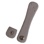 Go Handmade Veskereim med sølv trykknapp 2x11 cm Beige/Sølv