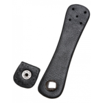 Go Handmade Veskereim med sølv trykknapp 2x11 cm Svart/Sølv