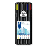 STAEDTLER triplus Black Box Multisett, 6 stk