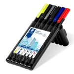 STAEDTLER triplus Black Box Multisett, 6 stk