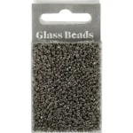 Rocaiperler, glassperler 1,7 mm Grått metall