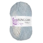 Viking Pleddgarn 722 Hvit/lyseblå