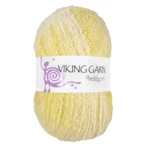 Viking Pleddgarn 745 Hvit/gul