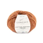 Katia Cotton-Merino Tweed 501 Rød oransje