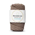 LindeHobby Macrame Lux, Flettet Knytegarn, 6 mm Mørk beige