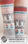 229-34 Dancing Bunny Socks by DROPS Design