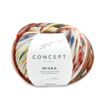 Katia Concept Miska Socks 103 Blå-Kamel-Okergul