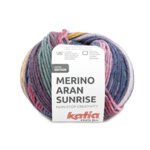 Katia Merino Aran Sunrise 306 Fuksia-Blå-Okkergul