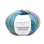 Katia Concept Paradise Merino 502 Lyseblå-Blå-Grønn-Gul