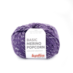 Katia Basic Merino Popcorn 100 Fiolett-hvit