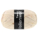 Lana Grossa Meilenweit 100 Tweed 185 Krem melert