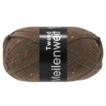 Lana Grossa Meilenweit 100 Tweed 184 Mørkebrun