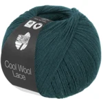 Lana Grossa Cool Wool Lace 69 Mørk petrol