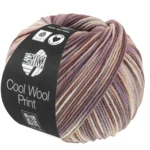 Lana Grossa Cool Wool Print 845 Greige/Beige/Mauve/Taupe/Gråbrun
