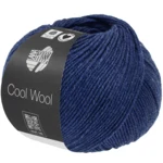 Lana Grossa Cool Wool Mélange 1504 Mørkeblå melert