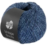 Lana Grossa Vintage Socks 1005 Jeans/grå-/mørkeblå melert