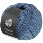 Lana Grossa Vintage Socks 1017 Lys grå/jeans/blålilla/grågrønn melert