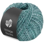 Lana Grossa Vintage Socks 1003 Mint/gråblå/jeans/petrol melert