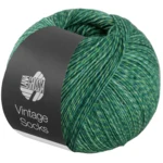Lana Grossa Vintage Socks 1015 Mørk-/gulgrønn/petrolmelert