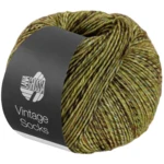 Lana Grossa Vintage Socks 1002 Maigrønn/eplegrønn/mørkegrønn melert