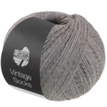 Lana Grossa Vintage Socks 1020 Lys grå/mørk grå melert