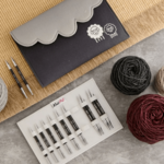 KnitPro Karbonz Special Utskiftbare Rundpinner Sett, Deluxe, 10 cm