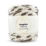 LindeHobby Inspire Print 25 Hvit med brune striper