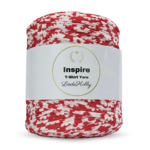 LindeHobby Inspire Print 101 Rød med hvite blomster