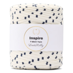 LindeHobby Inspire Print 162 Hvit med smale svarte striper