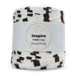 LindeHobby Inspire Print 25 Hvit med brede brune striper