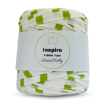 LindeHobby Inspire Print 14 Hvit med brede lysegrønne striper