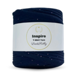 LindeHobby Inspire Print 112 Marineblå med rosa hjerter