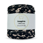 LindeHobby Inspire Print 113 Svart med blomstertrykk