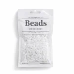 LindeHobby Beads Glitter 06 Hvit