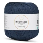 LindeHobby Bloom Lace Mercerized Cotton 17 Marineblå