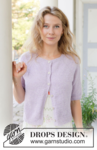 257-10 Lavender Dust Cardigan by DROPS Design