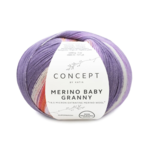 Katia Concept Merino Baby Granny 500 Lilla-rosagrå