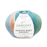 Katia Concept Merino Baby Granny 501 Grønn-lyseblå-oransje