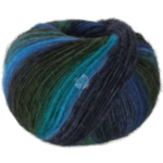Lana Grossa Bomba 05 Mørk petrol/petrolgrønn/blå/lilla/nattblå/grønn