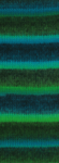 Lana Grossa Bomba 05 Mørk petrol/petrolgrønn/blå/lilla/nattblå/grønn